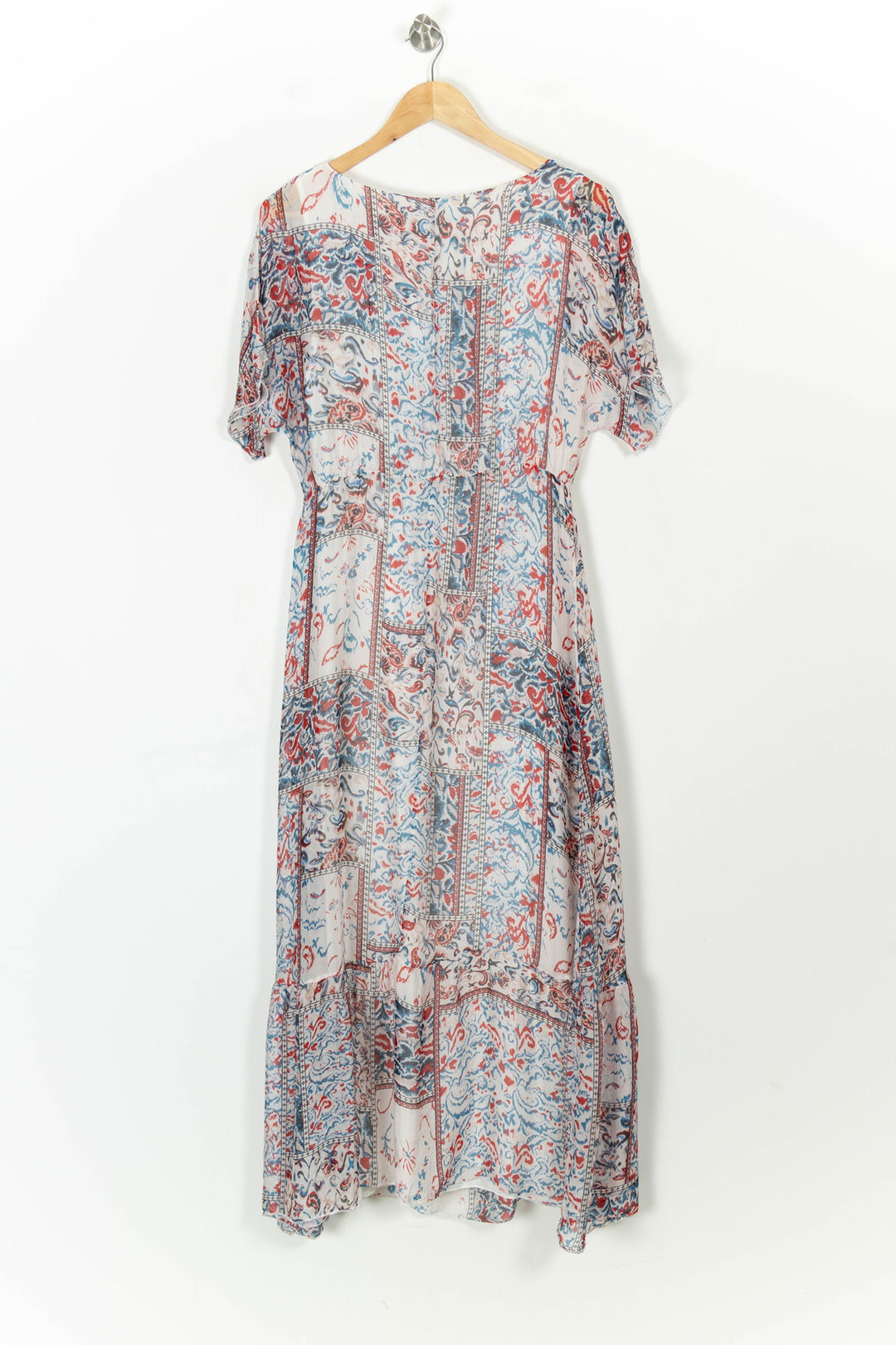 Robe Longue Blanc et Bleu - Taille S/36 de la marque La Fée Maraboutée | PARAD105262 - Vendu par Paradigme - Image 4