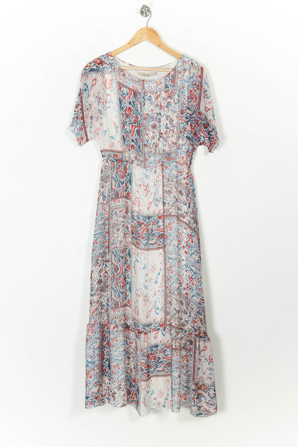 Robe Longue Blanc et Bleu - Taille S/36 de la marque La Fée Maraboutée | PARAD105262 - Vendu par Paradigme - Image 2
