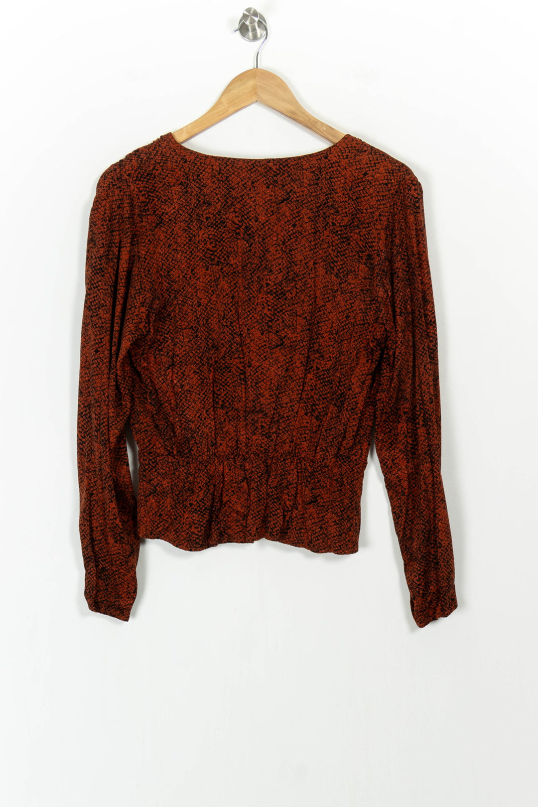 Blouse Cache-Cœur Bordeaux - Taille XL/42 de la marque Kookai | PARAD105282 - Vendu par Paradigme - Image 4