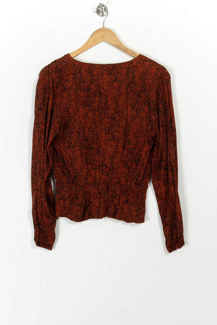 Blouse Cache-Cœur Bordeaux - Taille XL/42 de la marque Kookai | PARAD105282 - Vendu par Paradigme - Image 4