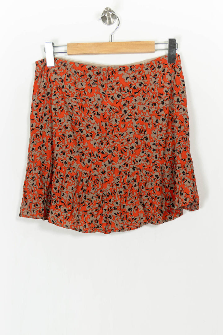 Jupe Fleurie Orange et Beige - Taille XL/42 de la marque Kookai | PARAD105288 - Vendu par Paradigme - Image 4