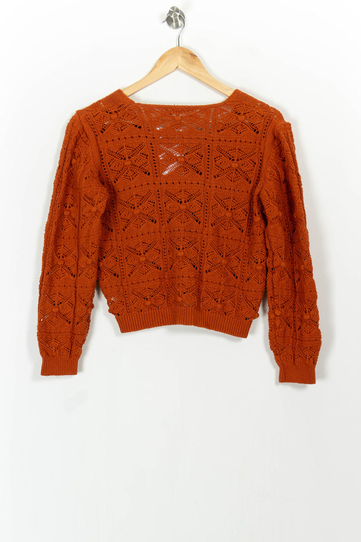 Cardigan Orange - Taille S/36 de la marque La Fée Maraboutée | PARAD105290 - Vendu par Paradigme - Image 4