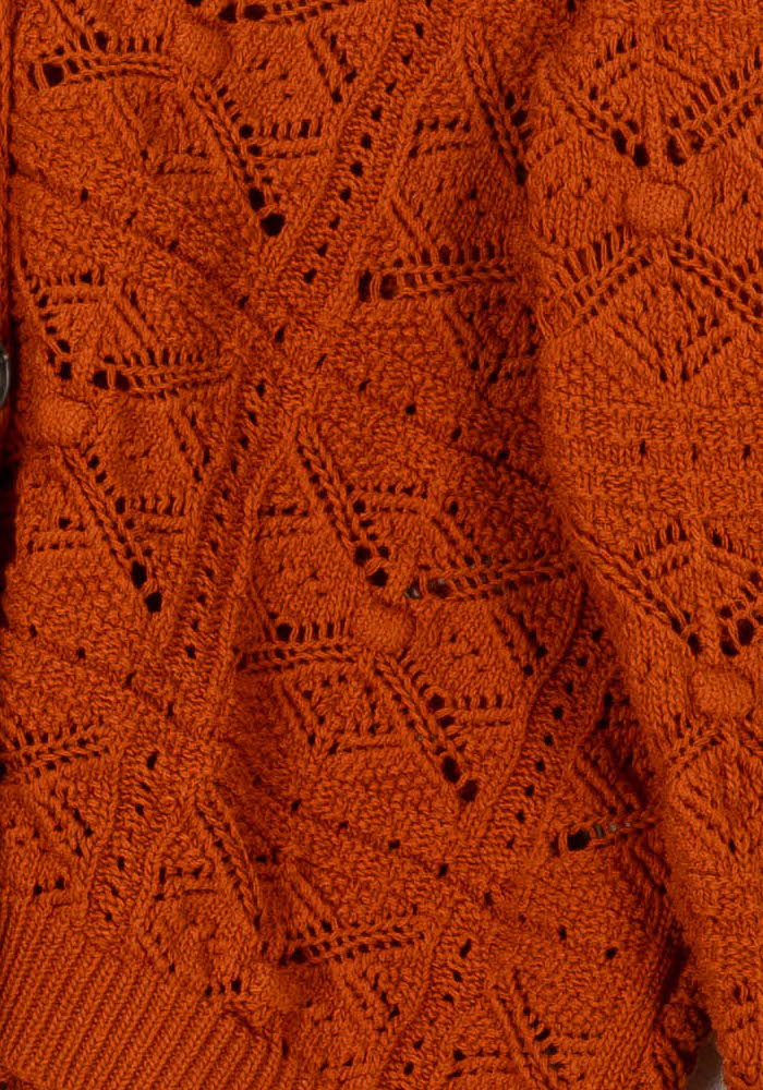 Cardigan Orange - Taille S/36 de la marque La Fée Maraboutée | PARAD105290 - Vendu par Paradigme - Image 3