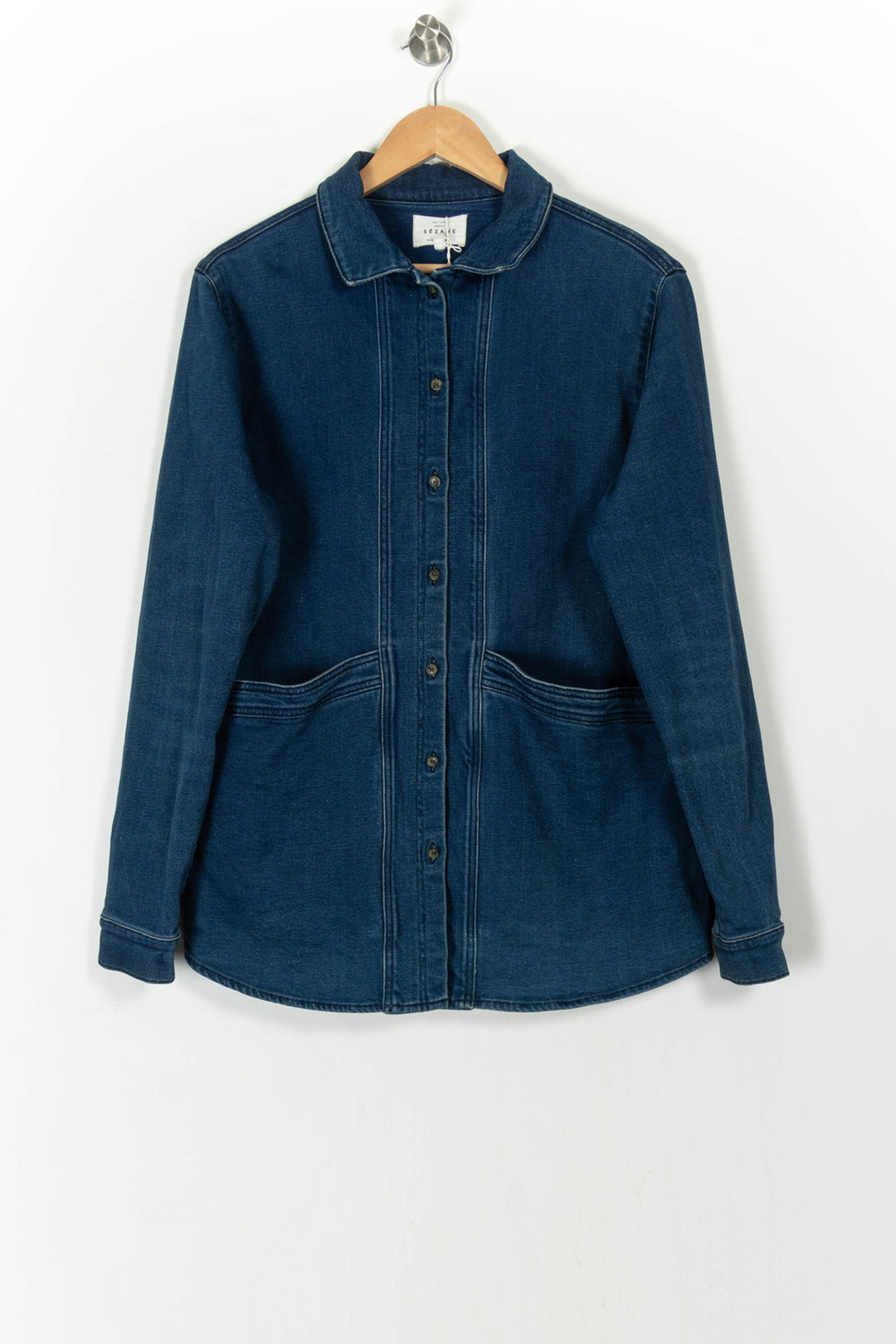Veste en Jean Bleue - Taille L/40 de la marque Sézane | PARAD105293 - Vendu par Paradigme - Image 2