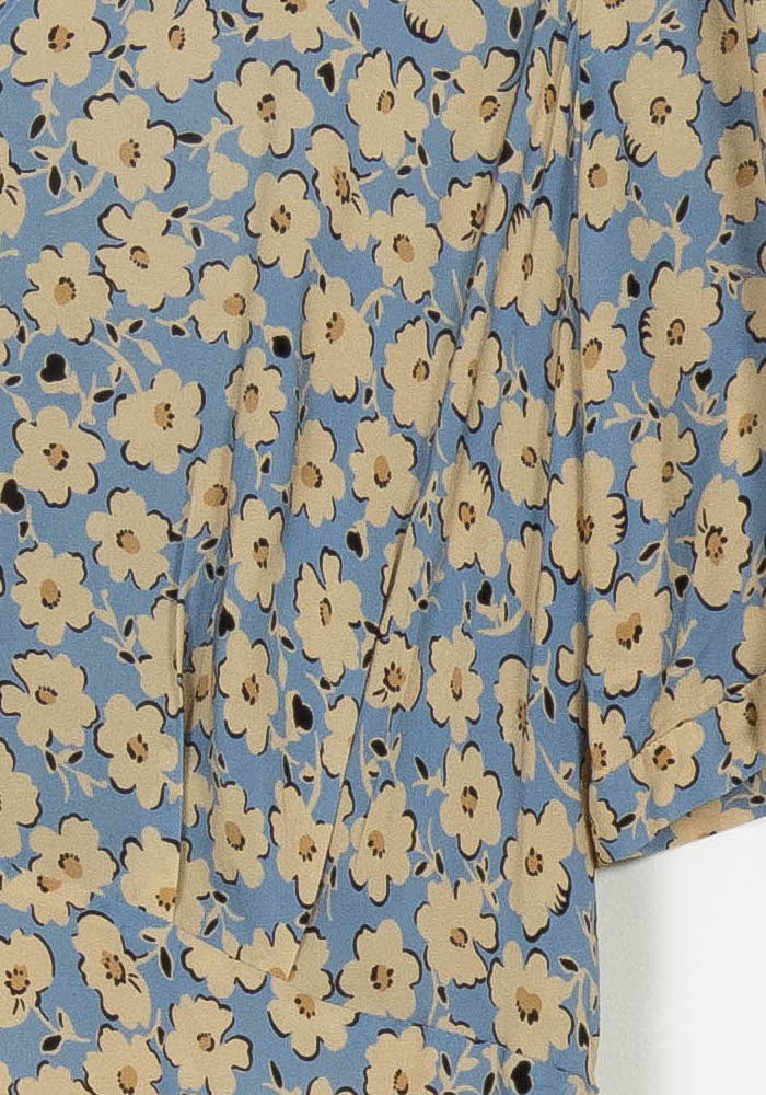 Robe Fleurie Bleue et Jaune - Taille L/40 de la marque Pablo | PARAD105306 - Vendu par Paradigme - Image 3