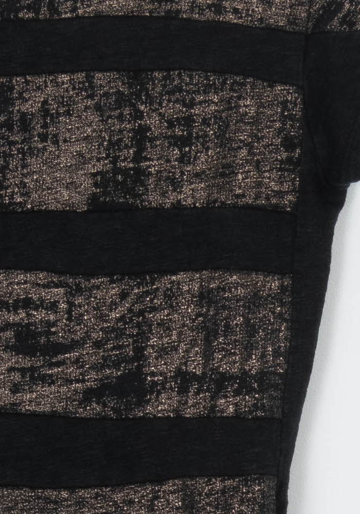 Robe Courte Noire et Dorée - Taille L/40 de la marque Sandro | PARAD105307 - Vendu par Paradigme - Image 3