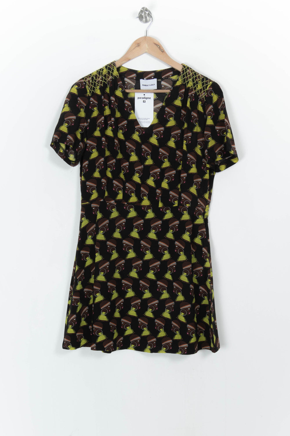 Robe Courte Noire et Verte - Taille M/38 de la marque Bimba y Lola | PARAD105308 - Vendu par Paradigme - Image 2