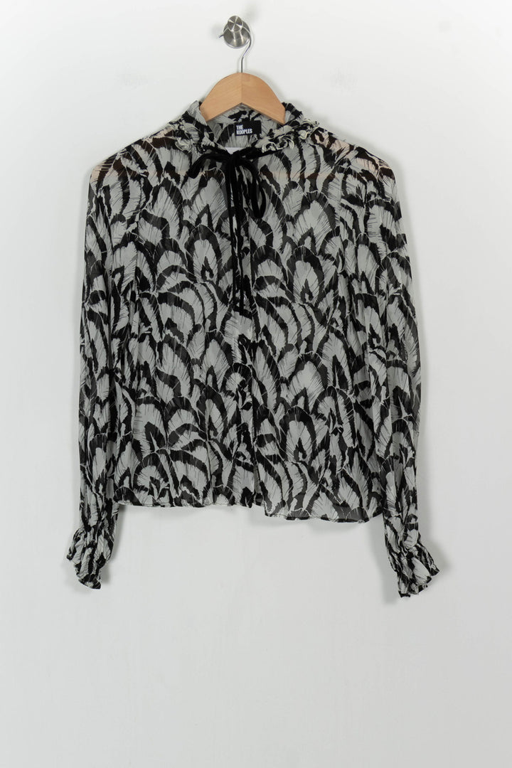 Blouse Noire et Blanche - Taille XS/34 de la marque The Kooples | PARAD105309 - Vendu par Paradigme - Image 2