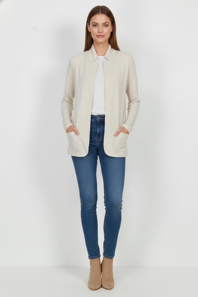 Cardigan Beige - Taille M/38 de la marque Majestic Filatures | PARAD105310 - Vendu par Paradigme - Image 1