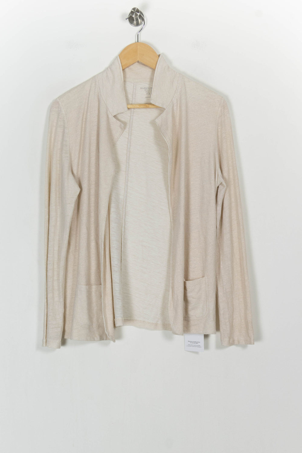Cardigan Beige - Taille M/38 de la marque Majestic Filatures | PARAD105310 - Vendu par Paradigme - Image 2