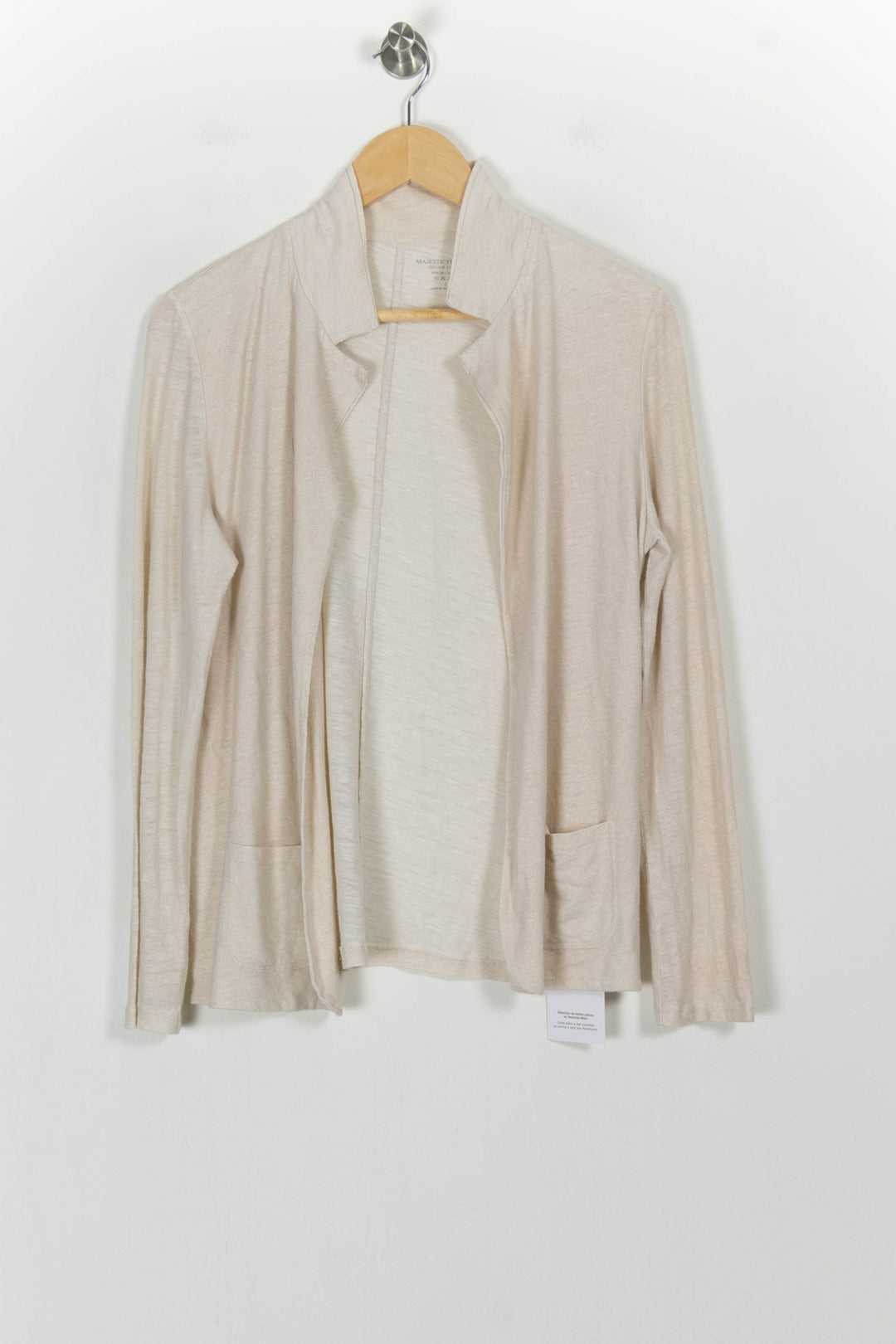 Cardigan Beige - Taille M/38 de la marque Majestic Filatures | PARAD105310 - Vendu par Paradigme - Image 2