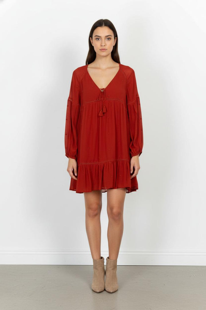 Robe fluide rouge - Taille L/40 de la marque Sézane | PARAD105316 - Vendu par Paradigme - Image 1
