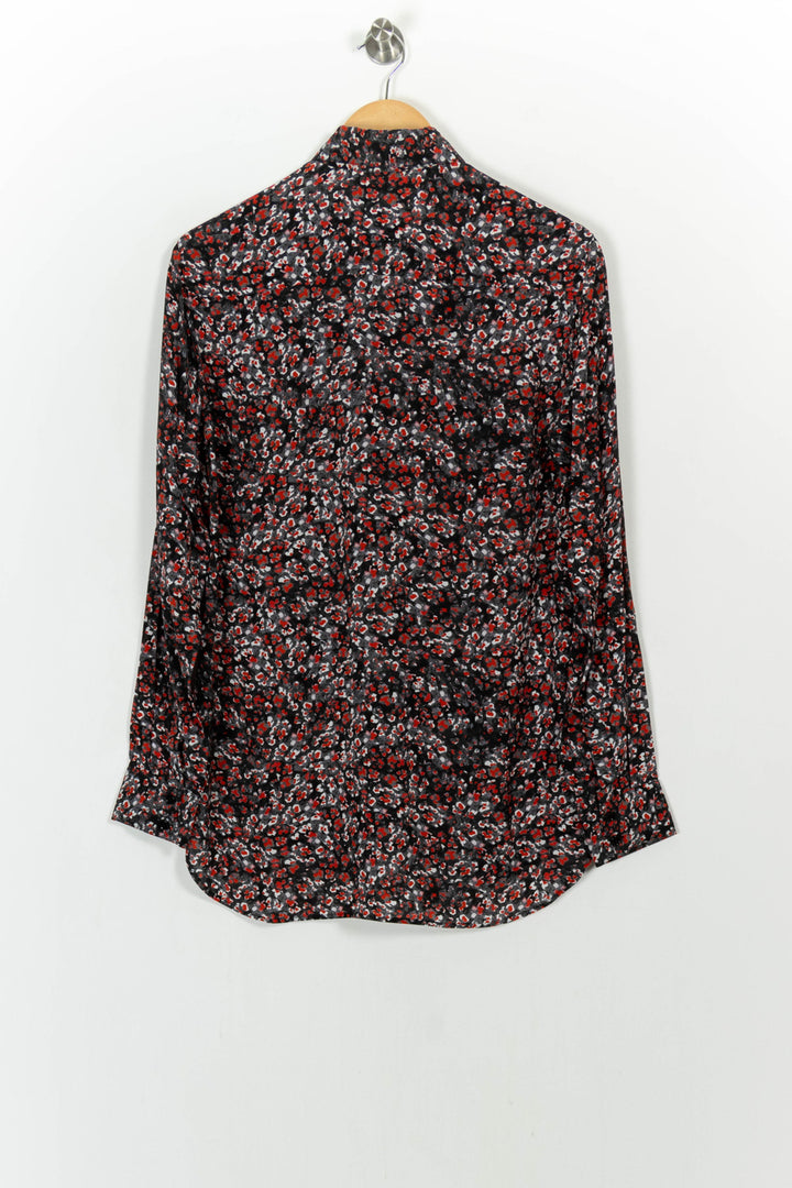 Chemise Fleurie Noire et Rouge - Taille S/36 de la marque The Kooples | PARAD105325 - Vendu par Paradigme - Image 4