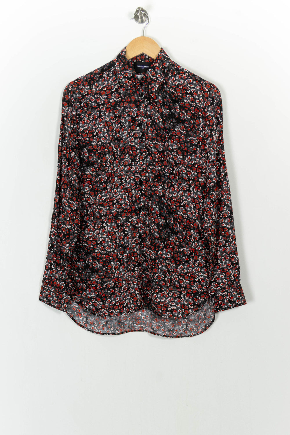 Chemise Fleurie Noire et Rouge - Taille S/36 de la marque The Kooples | PARAD105325 - Vendu par Paradigme - Image 2