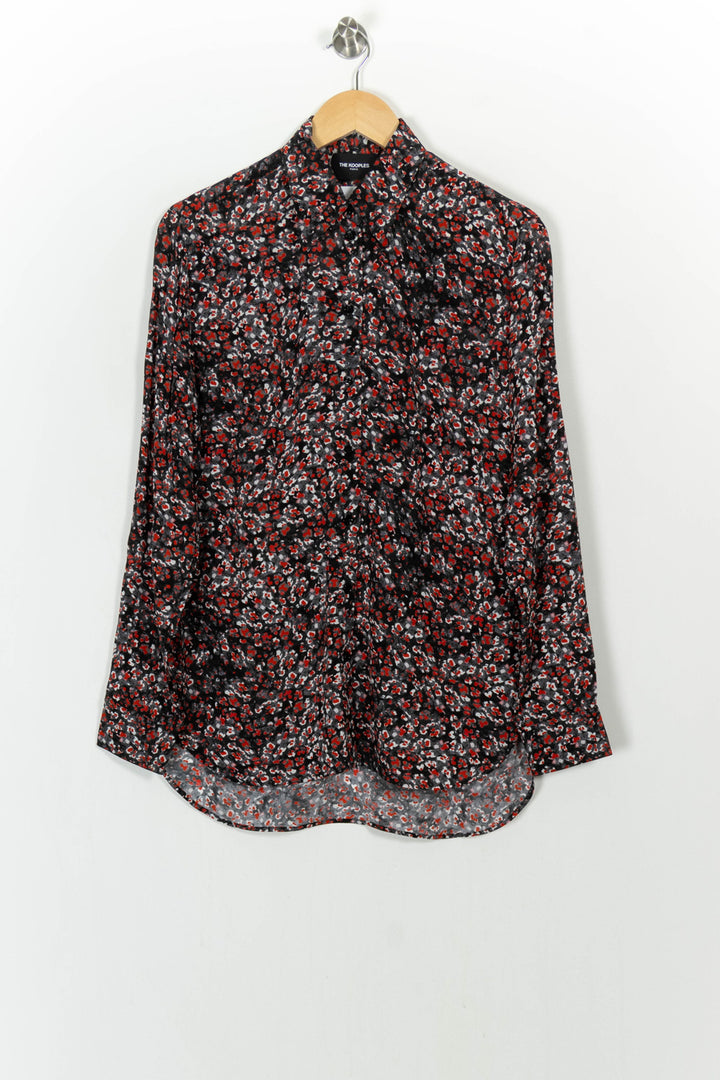 Chemise Fleurie Noire et Rouge - Taille S/36 de la marque The Kooples | PARAD105325 - Vendu par Paradigme - Image 2