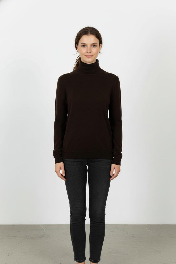 Pull Col Roulé Marron - Taille XXL/44 de la marque Eric Bompard | PARAD105330 - Vendu par Paradigme - Image 1
