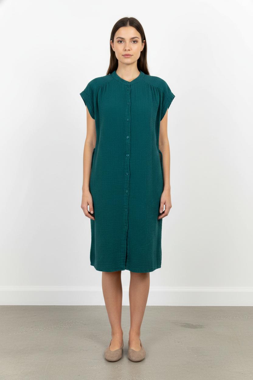 Robe Chemise Verte - Taille S/36 de la marque La Fée Maraboutée | PARAD105332 - Vendu par Paradigme - Image 1