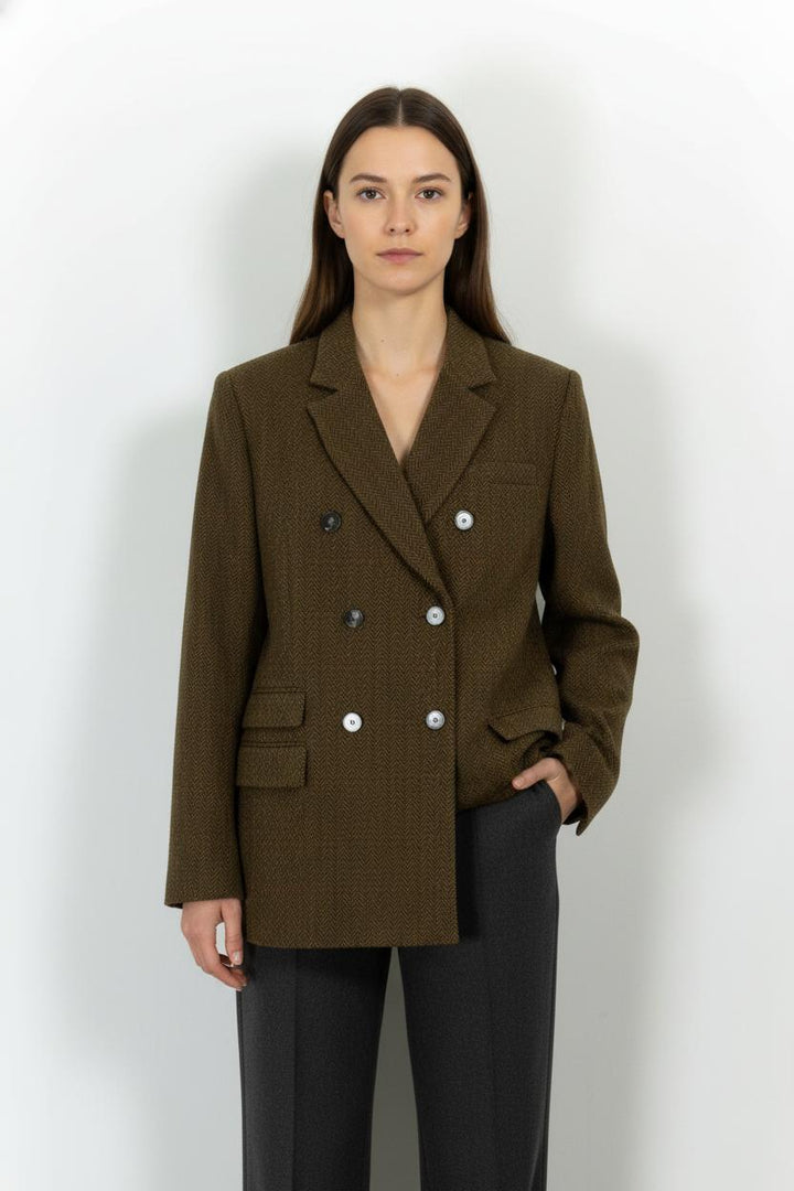 Blazer Marron - Taille XXXL/46 de la marque Mister K | PARAD105335 - Vendu par Paradigme - Image 1