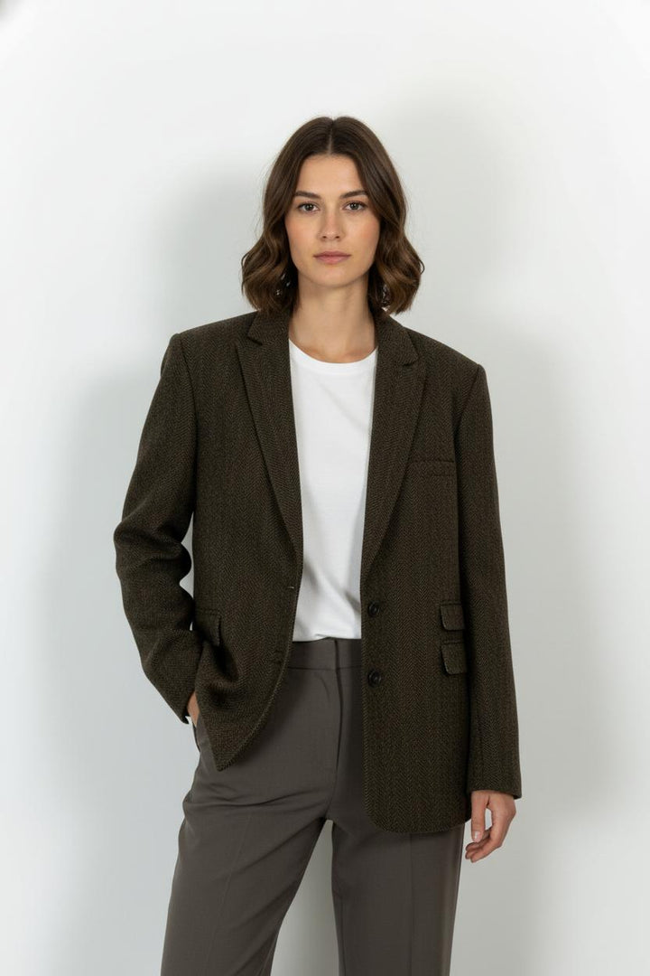 Blazer Marron - Taille XXXL/46 de la marque Mister K | PARAD105336 - Vendu par Paradigme - Image 1