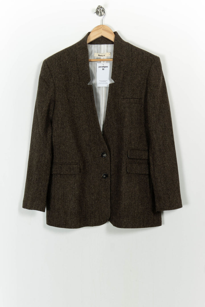 Blazer Marron - Taille XXXL/46 de la marque Mister K | PARAD105336 - Vendu par Paradigme - Image 2