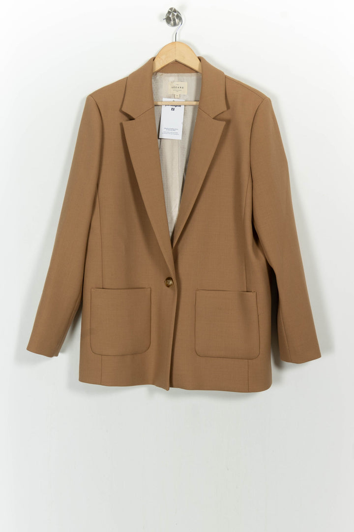 Blazer Beige - Taille XXXL/46 de la marque Sézane | PARAD105340 - Vendu par Paradigme - Image 2