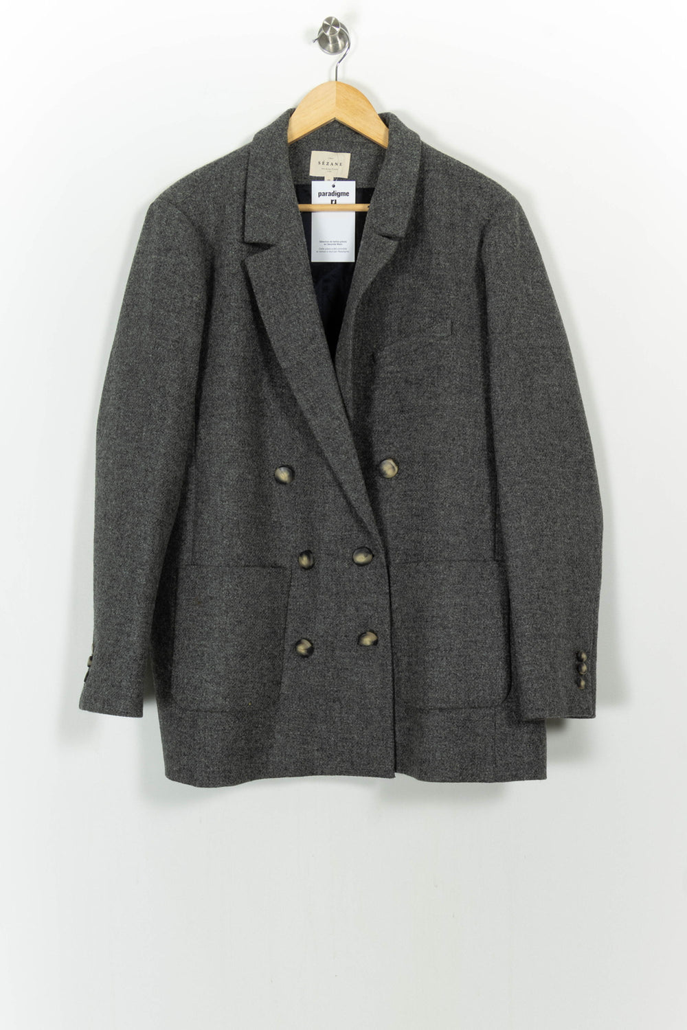 Blazer Gris - Taille XXXL/46 de la marque Sézane | PARAD105341 - Vendu par Paradigme - Image 2