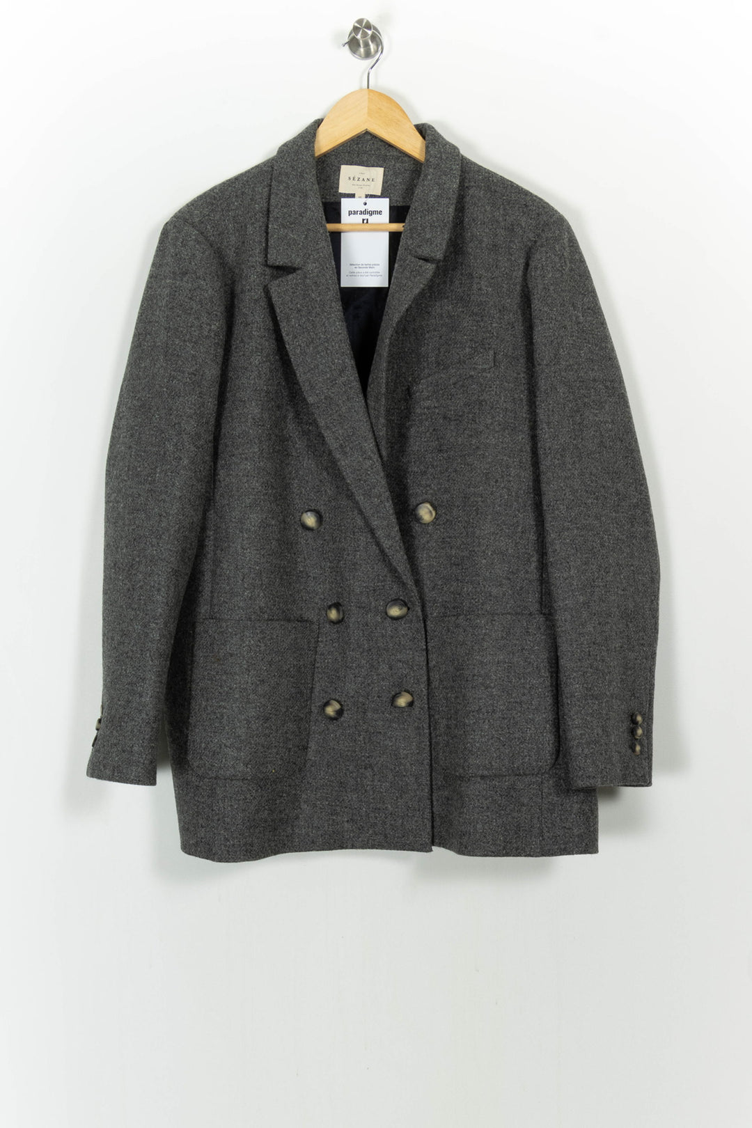 Blazer Gris - Taille XXXL/46 de la marque Sézane | PARAD105341 - Vendu par Paradigme - Image 2