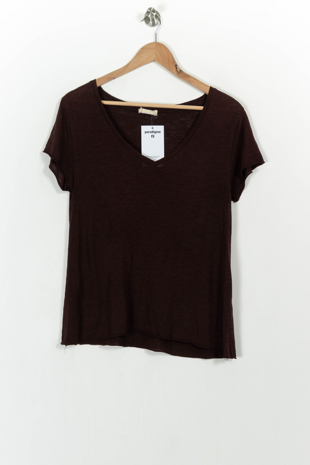 Tee-shirt Bordeaux - Taille S/36 de la marque American Vintage | PARAD105347 - Vendu par Paradigme - Image 2