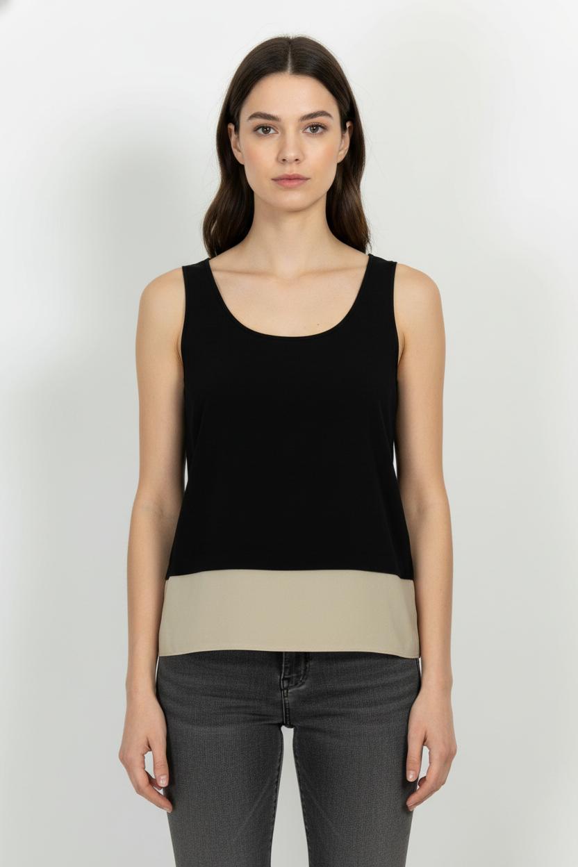 Débardeur Noir et Beige - Taille L/40 de la marque Max Mara | PARAD105348 - Vendu par Paradigme - Image 1
