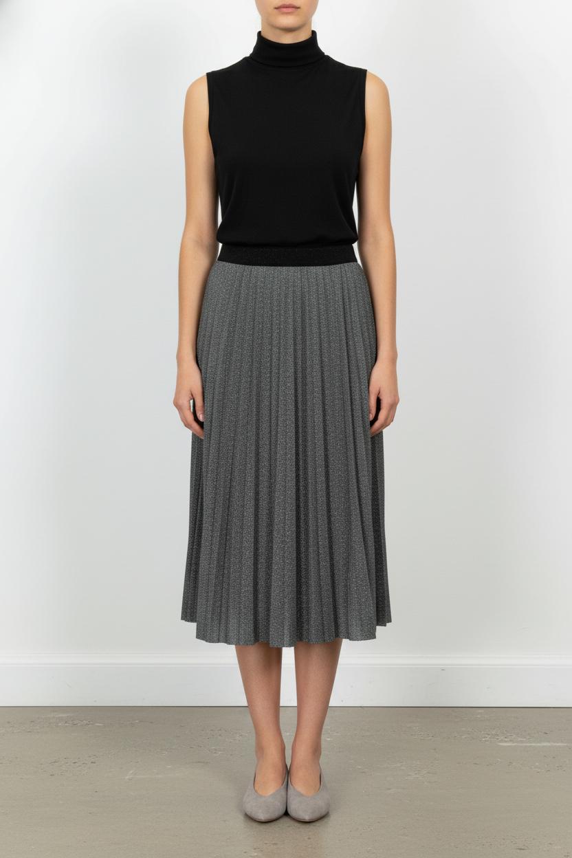 Jupe Plissée Grise - Taille M/38 de la marque Sud express | PARAD105349 - Vendu par Paradigme - Image 1
