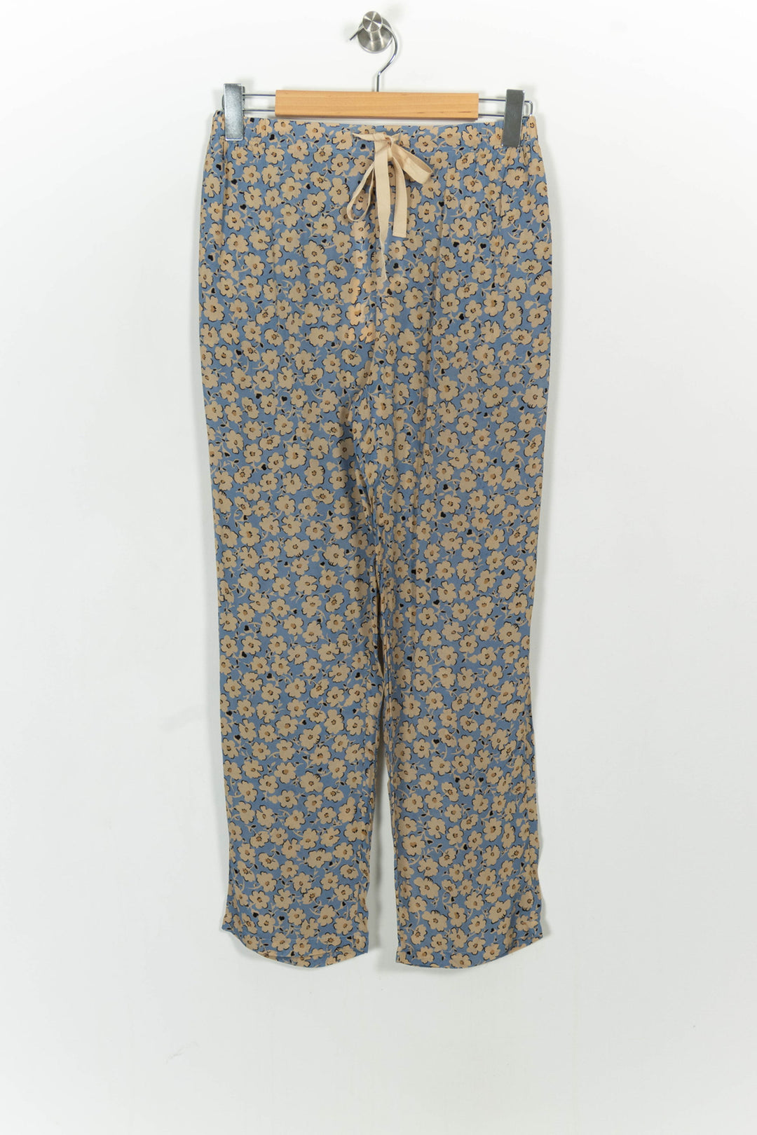 Pantalon Fleuri Bleu et Beige - Taille M/38 de la marque Pablo | PARAD105350 - Vendu par Paradigme - Image 2