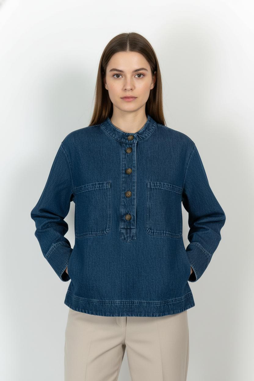 Veste en Jean Bleue - Taille XXXL/46 de la marque Sézane | PARAD105351 - Vendu par Paradigme - Image 1