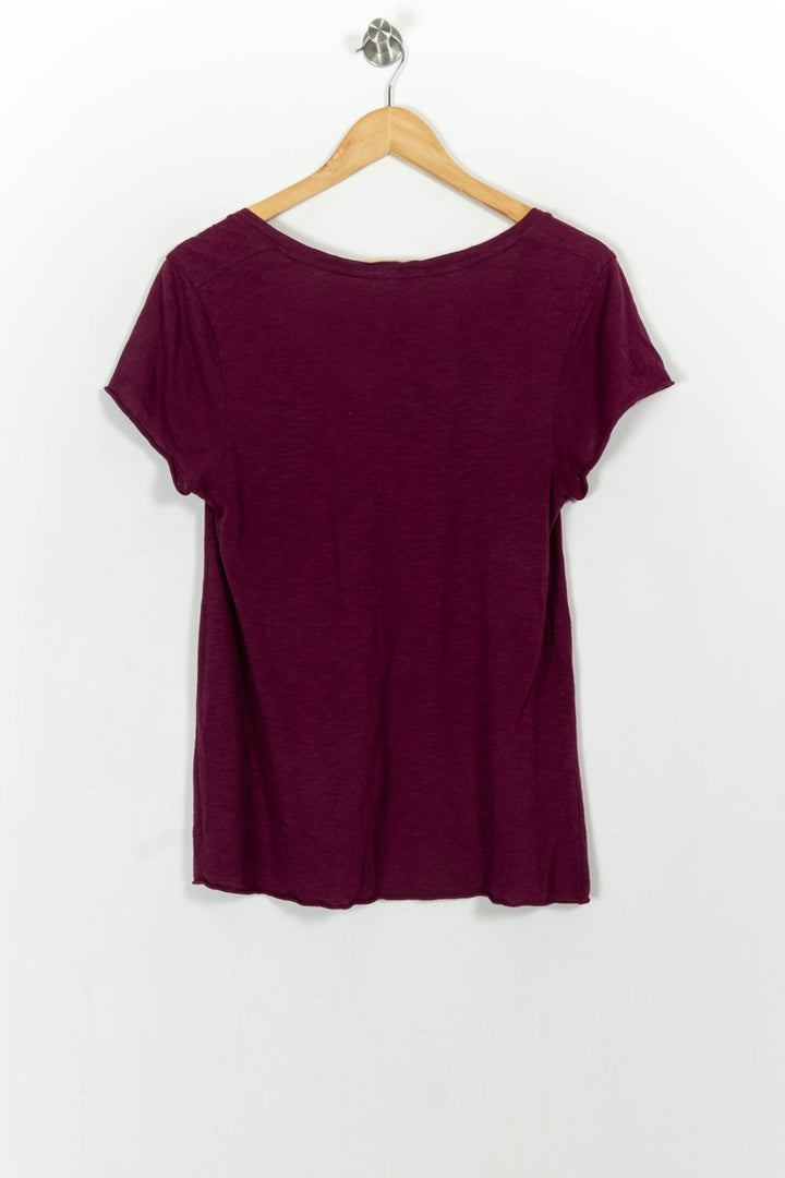 Tee-shirt Violet - Taille M/38 de la marque American Vintage | PARAD105362 - Vendu par Paradigme - Image 4