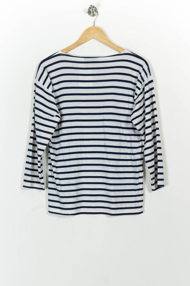 Marinière Blanche et Bleue - Taille S/36 de la marque Saint James | PARAD105363 - Vendu par Paradigme - Image 4