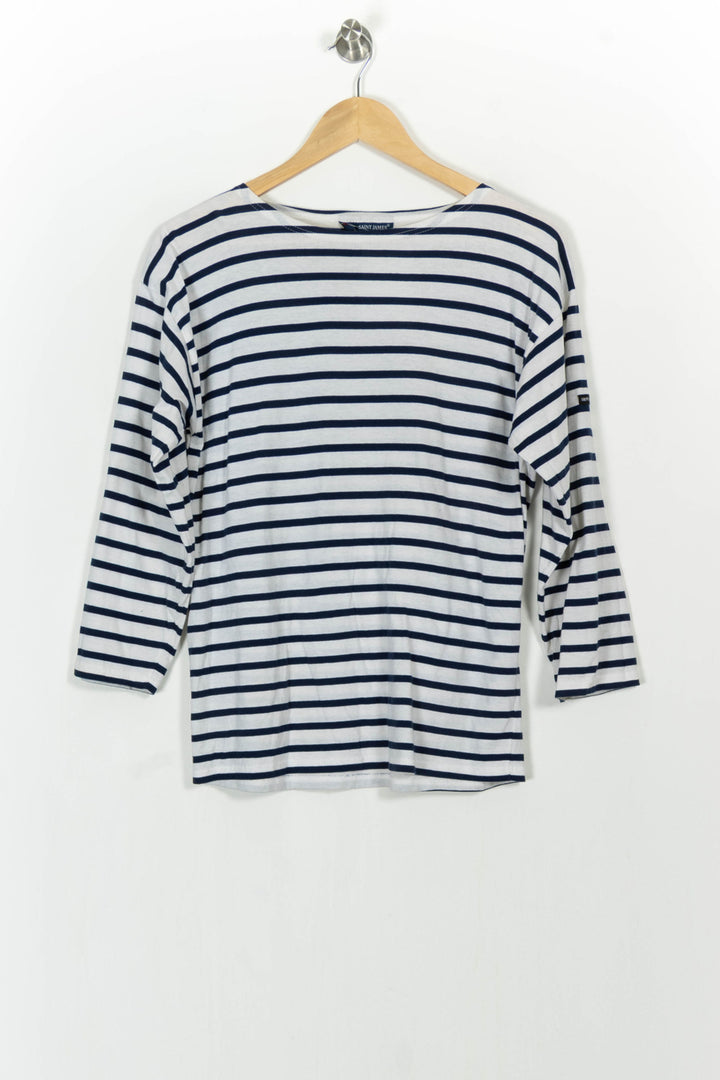Marinière Blanche et Bleue - Taille S/36 de la marque Saint James | PARAD105363 - Vendu par Paradigme - Image 2