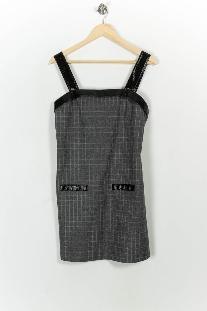 Robe Droite Grise et Noire - Taille M/38 de la marque Maje | PARAD105368 - Vendu par Paradigme - Image 2