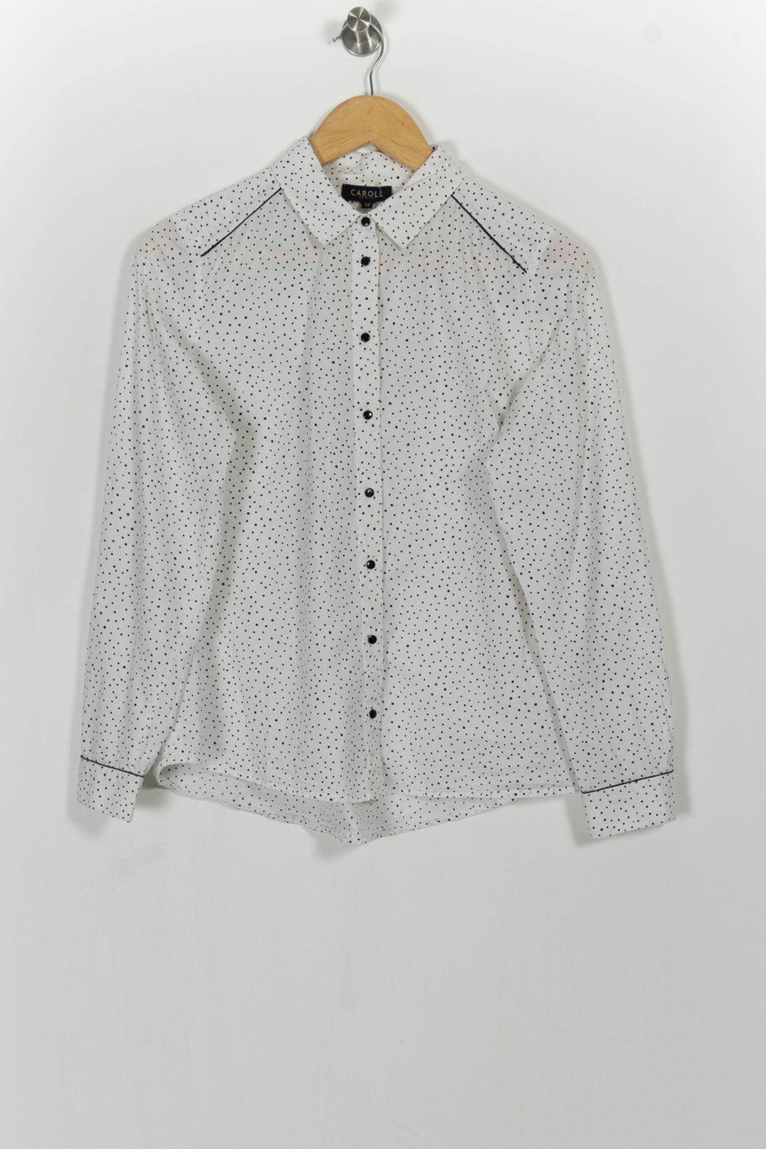 Chemise Blanche et Noire - Taille M/38 de la marque Caroll | PARAD105369 - Vendu par Paradigme - Image 2
