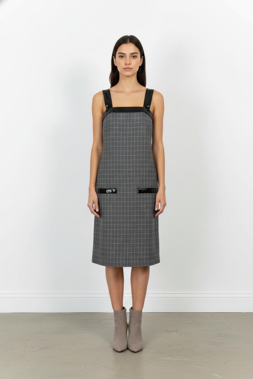 Robe Chasuble Grise et Noire - Taille S/36 de la marque Maje | PARAD105372 - Vendu par Paradigme - Image 1