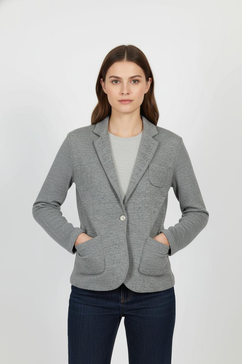 Blazer Gris - Taille M/38 de la marque Majestic Filatures | PARAD105375 - Vendu par Paradigme - Image 1