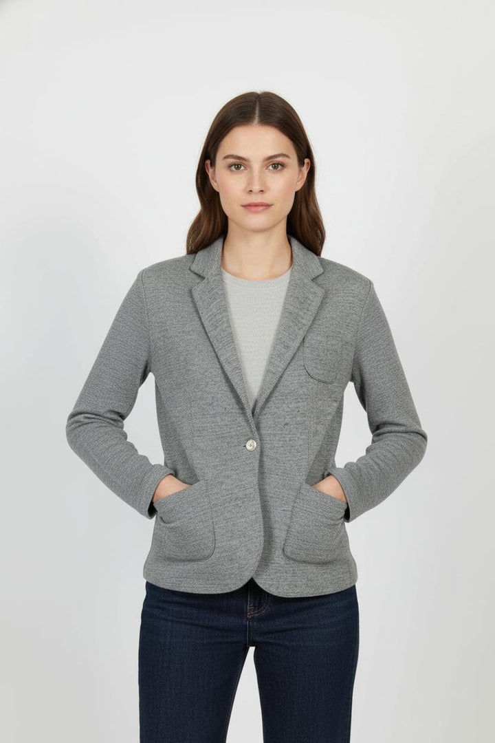 Blazer Gris - Taille M/38 de la marque Majestic Filatures | PARAD105375 - Vendu par Paradigme - Image 1
