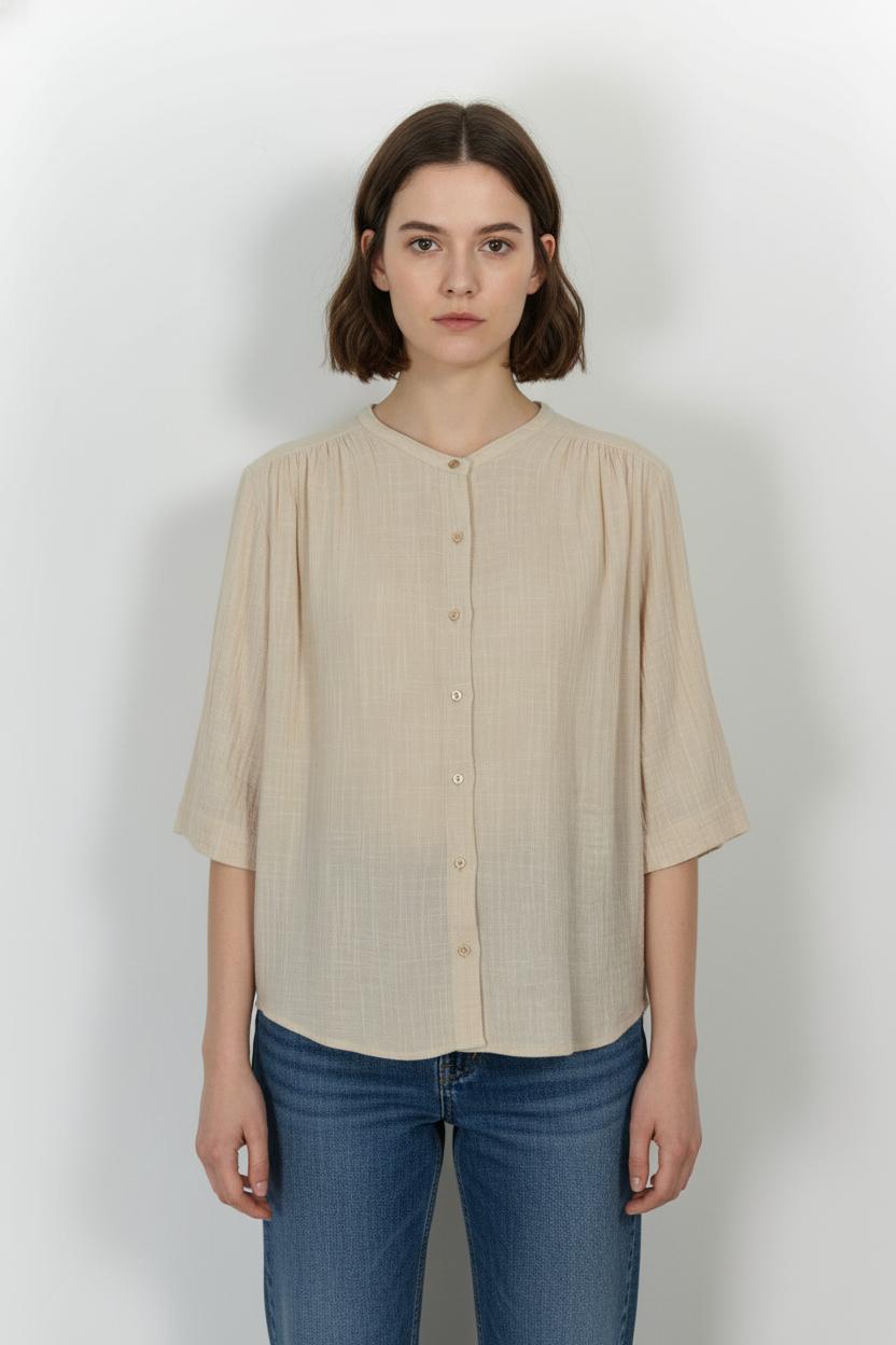 Blouse Beige - Taille L/40 de la marque Sessùn | PARAD105377 - Vendu par Paradigme - Image 1