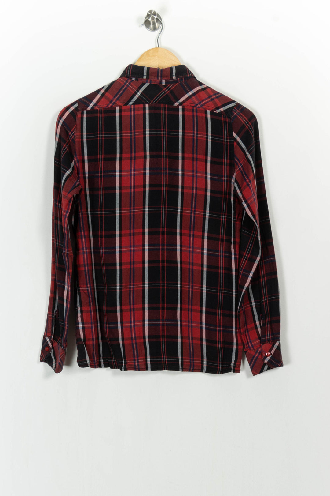 Chemise à Carreaux Rouge et Noire - Taille S/36 de la marque Maje | PARAD105379 - Vendu par Paradigme - Image 4