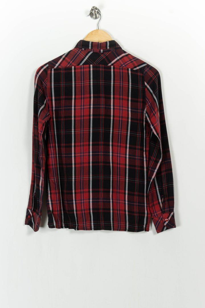 Chemise à Carreaux Rouge et Noire - Taille S/36 de la marque Maje | PARAD105379 - Vendu par Paradigme - Image 4