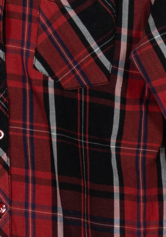 Chemise à Carreaux Rouge et Noire - Taille S/36 de la marque Maje | PARAD105379 - Vendu par Paradigme - Image 3
