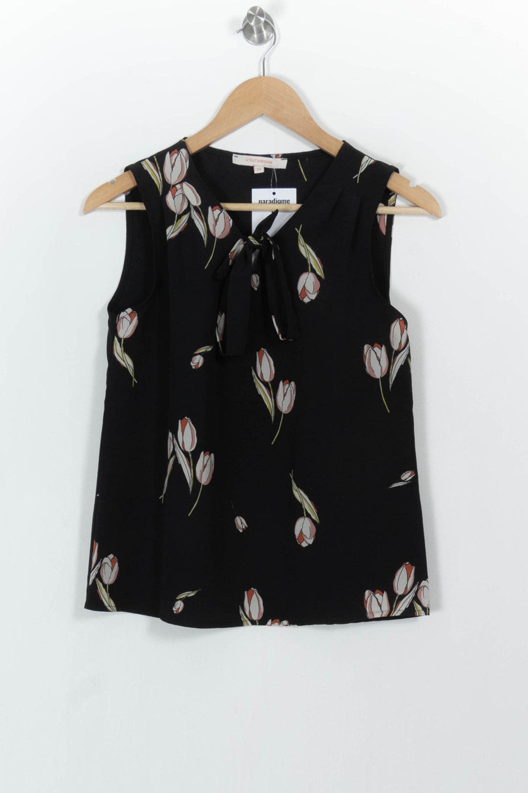 Blouse Noire - Taille S/36 de la marque La Fée Maraboutée | PARAD105384 - Vendu par Paradigme - Image 2