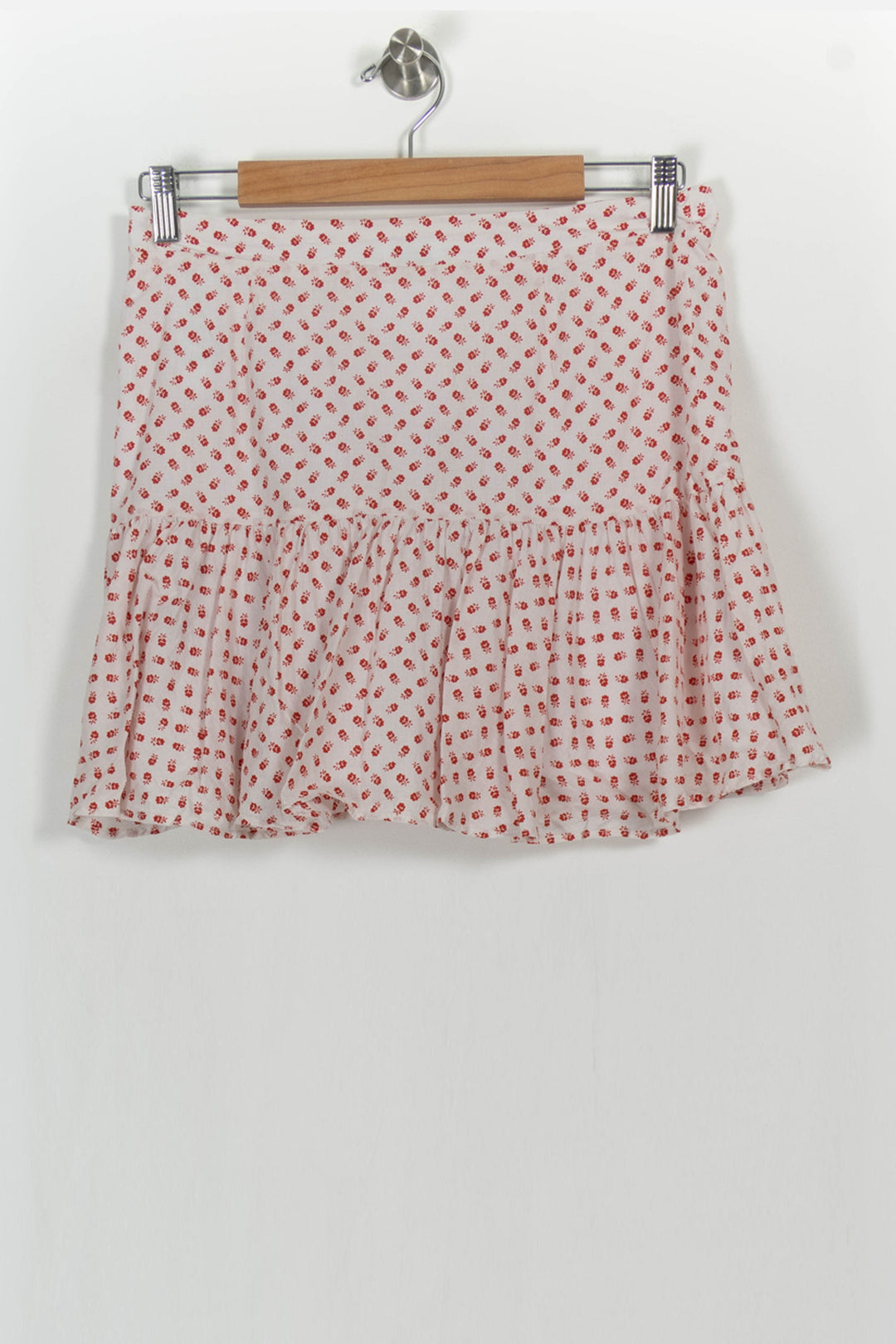 Jupe Volantée Blanche et Rouge - Taille M/38 de la marque Claudie Pierlot | PARAD105387 - Vendu par Paradigme - Image 4