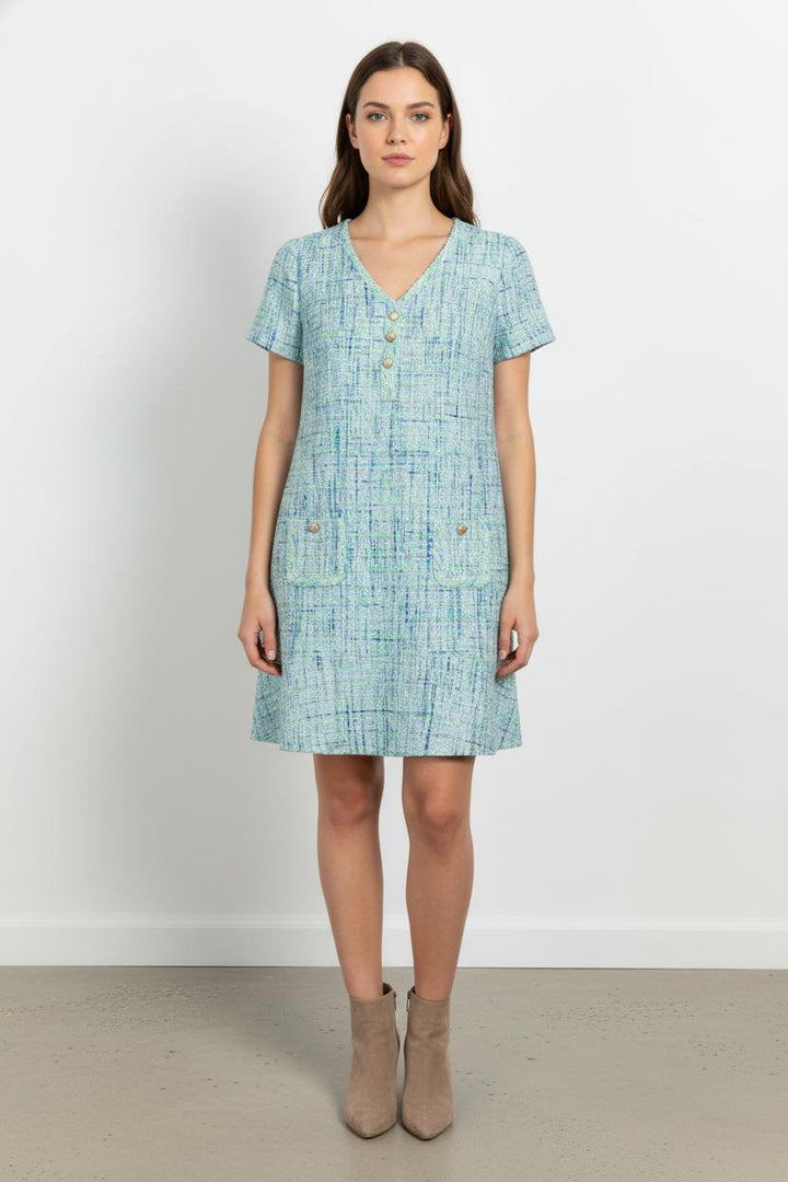 Robe Courte Bleue et Verte - Taille XXL/44 de la marque Weill | PARAD105391 - Vendu par Paradigme - Image 1