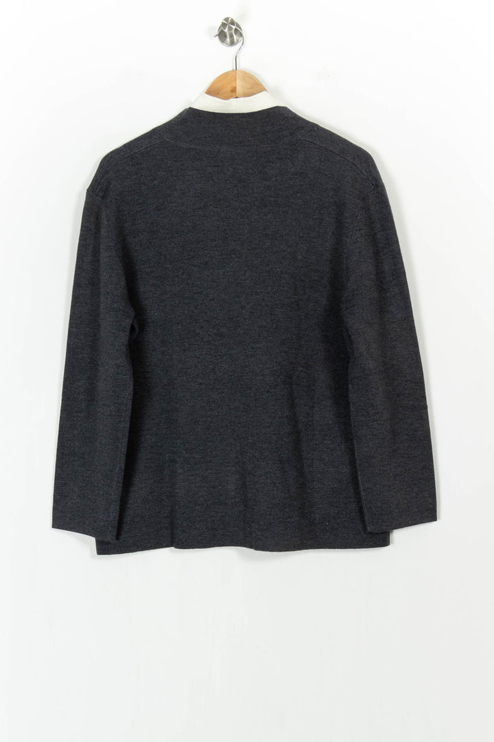 Cardigan Gris et Blanc - Taille XL/42 de la marque Rodier | PARAD105393 - Vendu par Paradigme - Image 4