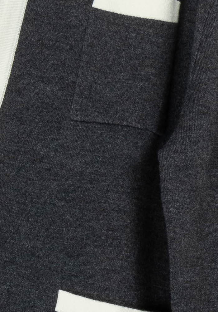 Cardigan Gris et Blanc - Taille XL/42 de la marque Rodier | PARAD105393 - Vendu par Paradigme - Image 3