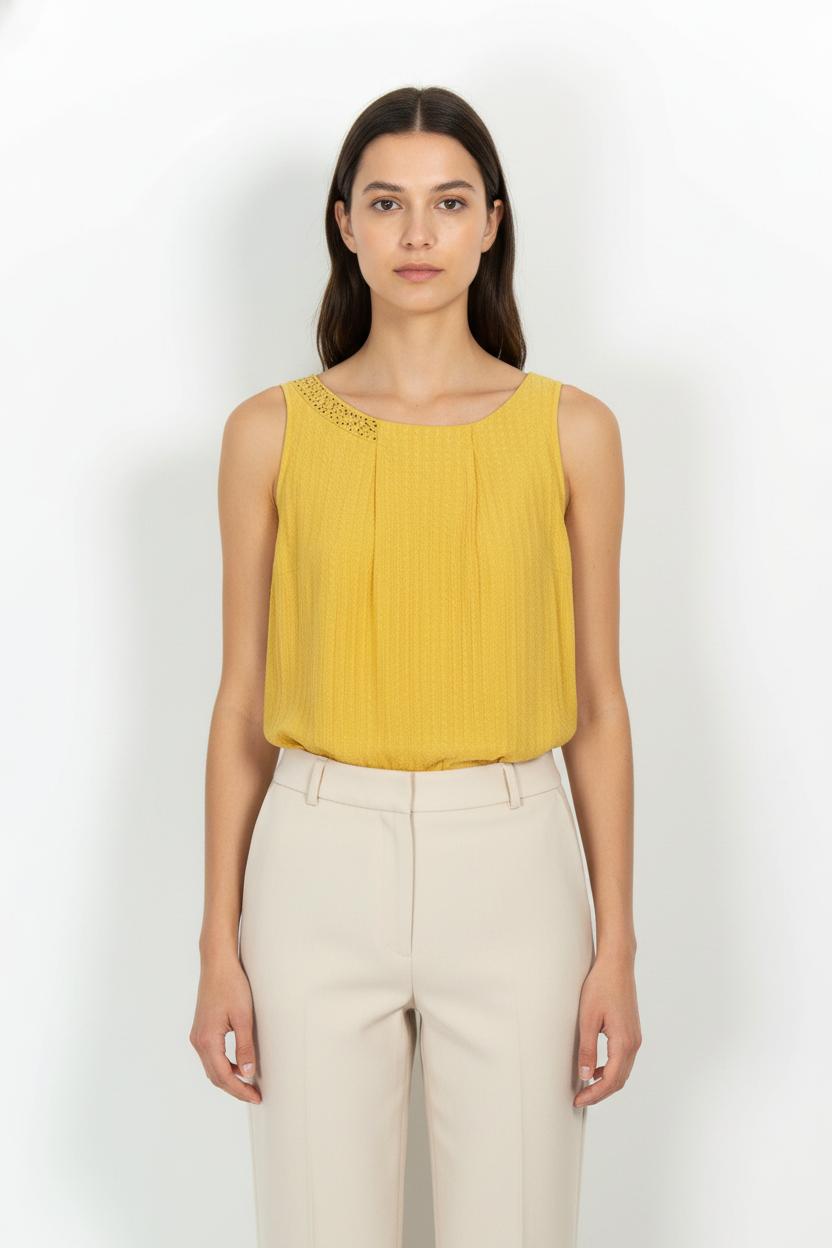 Débardeur Jaune - Taille M/38 de la marque IKKS | PARAD105397 - Vendu par Paradigme - Image 1